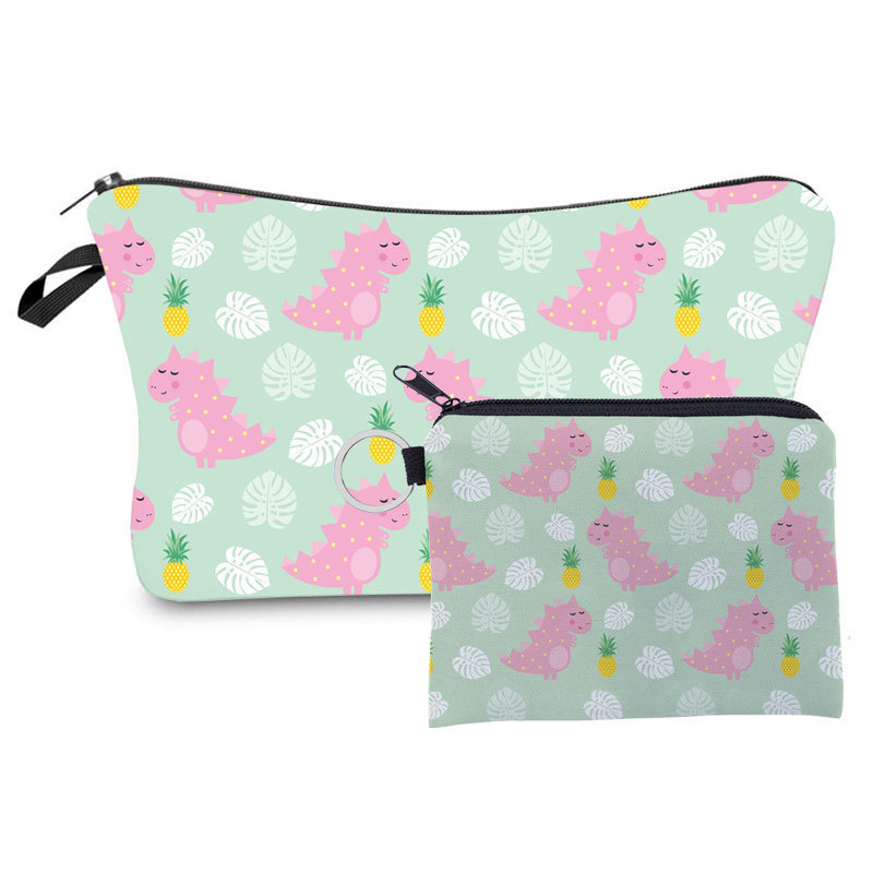 Femmes Petit Toutes Les Saisons Polyester Animal Fleur Mignon Carré Fermeture Éclair Trousse De Maquillage display picture 3