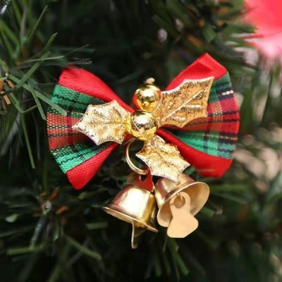 圣诞铃铛挂件圣诞树装饰品吊饰场景布置装饰品圣诞蝴蝶结挂铃铛