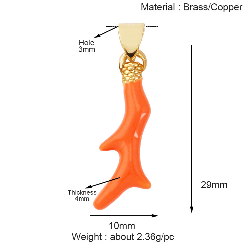 3g Weight Pendant Jewelry Making Type 28*38mm Jewelry Making Size DIY Jewelry Accessories Classification 1 Piece Quantity Copper Material Coral Pattern All Seasons Season Polished Finish Plating Design Marine Style, Sweet, Classic Style Style 1 Piece 28*38mm Copper Coral Polished Pendant DIY Jewelry Accessories 3