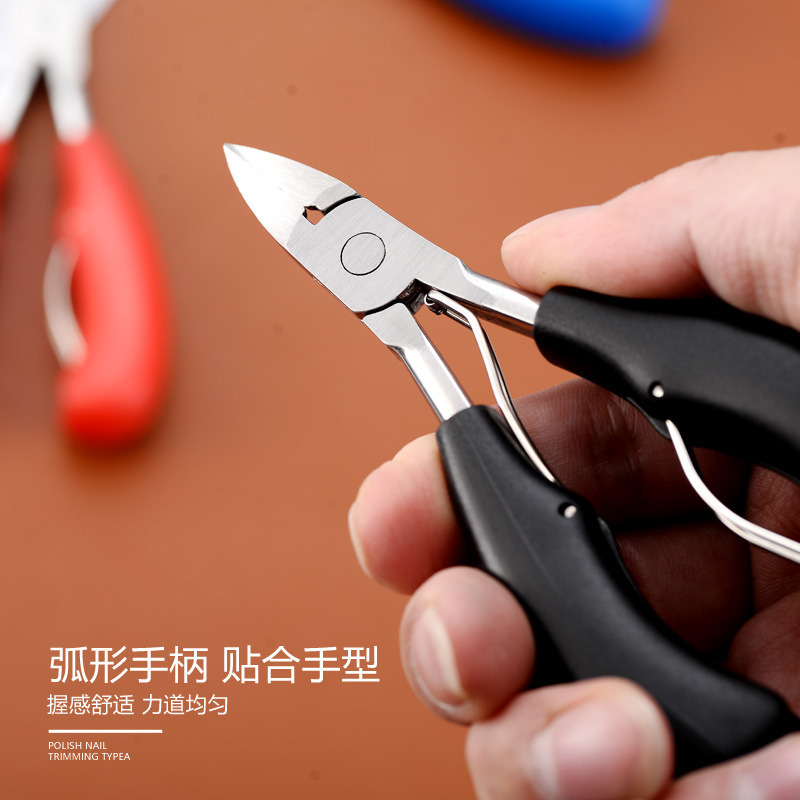 跨境不锈钢橡塑鹰嘴指甲钳套装甲沟嵌甲钳修脚套装指甲刀厚指甲剪|undefined