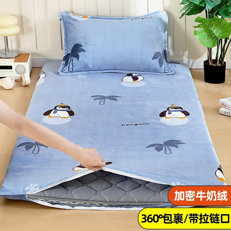 Leche de veludo dormitorio estudiante colchón de coral 90x190 colchón de invierno