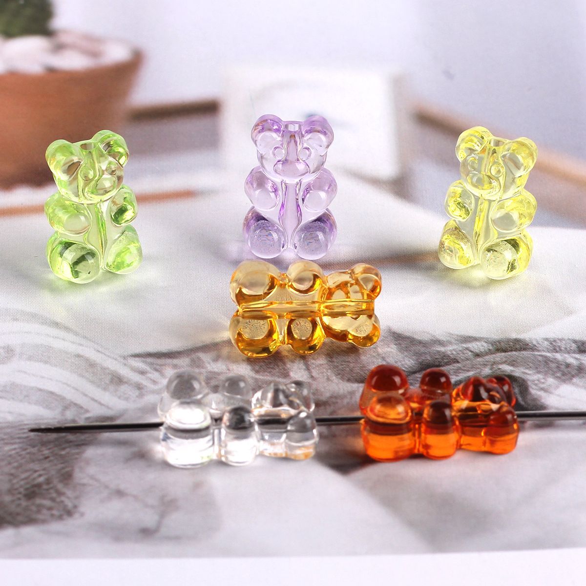 115g Weight None Bag Accessories Type Beads Jewelry Making Type 11.8*18.5MM Jewelry Making Size DIY Ornament Accessories Classification Hole 1~1.9mm Hole Size 100 PCS/Package Quantity Acrylic Material little bear Pattern All Seasons Season Cute Style 100 PCS/Package 11.8*18.5MM Hole 1~1.9mm Acrylic Little Bear DIY Ornament Accessories Beads 2