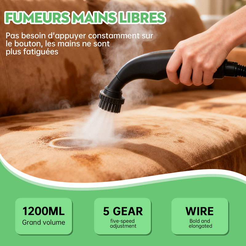 Handheld Steam Cleaner 1200ml High-Temperature Mite Removal Sterilization Kitchen Grease Cleaner for Sofa and Glass Household Cleaning Machine Handheld Steam Cleaner 1200ml High-Temperature Mite Removal Sterilization Kitchen Grease Cleaner for Sofa and Glass Household Cleaning Machine