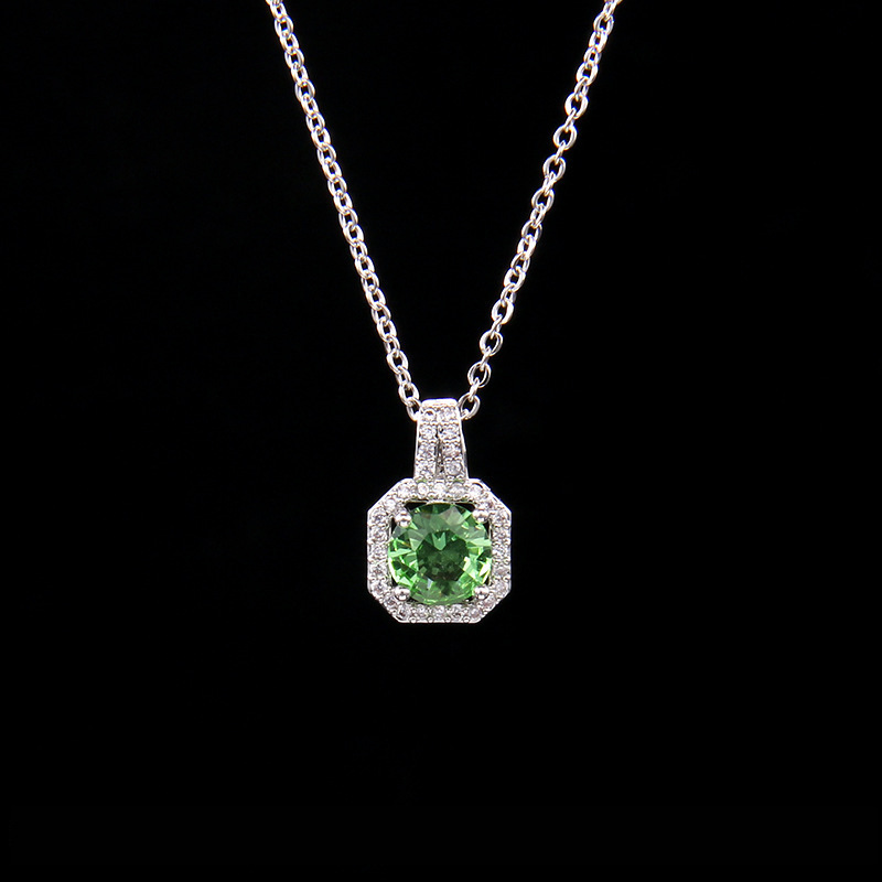 Apple green square diamond (single pendant)