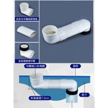 110扁管马桶座便移位器  扁管弯头三通 直接 扁变圆三通 扁管配件