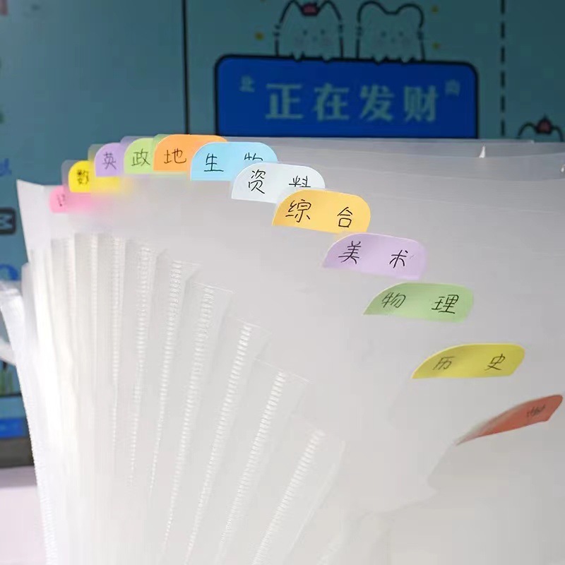 Sanrio almacenamiento de papel de prueba A4 bolsa de órgano vertical de alto aspecto ins estilo de dibujos animados hermoso estudiante de múltiples capas portátil