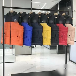 1996 Beijia Men's and Women's Couple Autumn and Winter Stand Collar Vest Padded Cotton Windproof Warm Thickened Coat