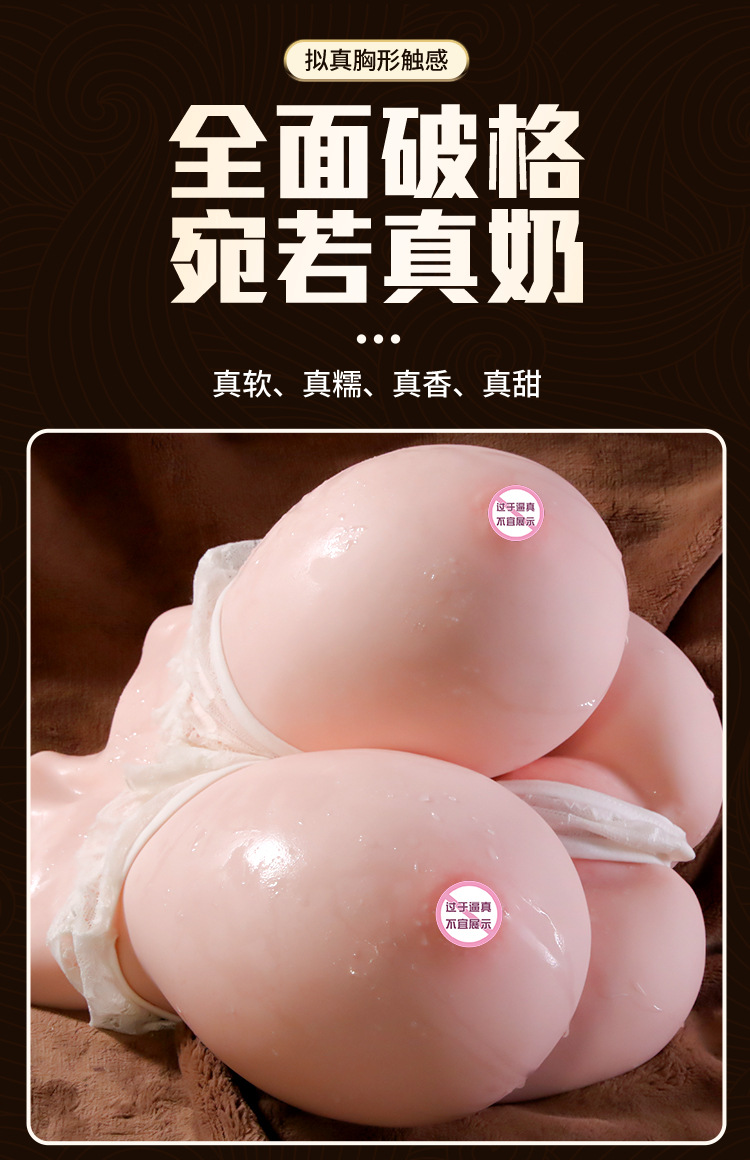 Jiuai Manual Male Masturbator Cup with Large Breasts and Insertable Vaginal and Anal Molds — detail image 15