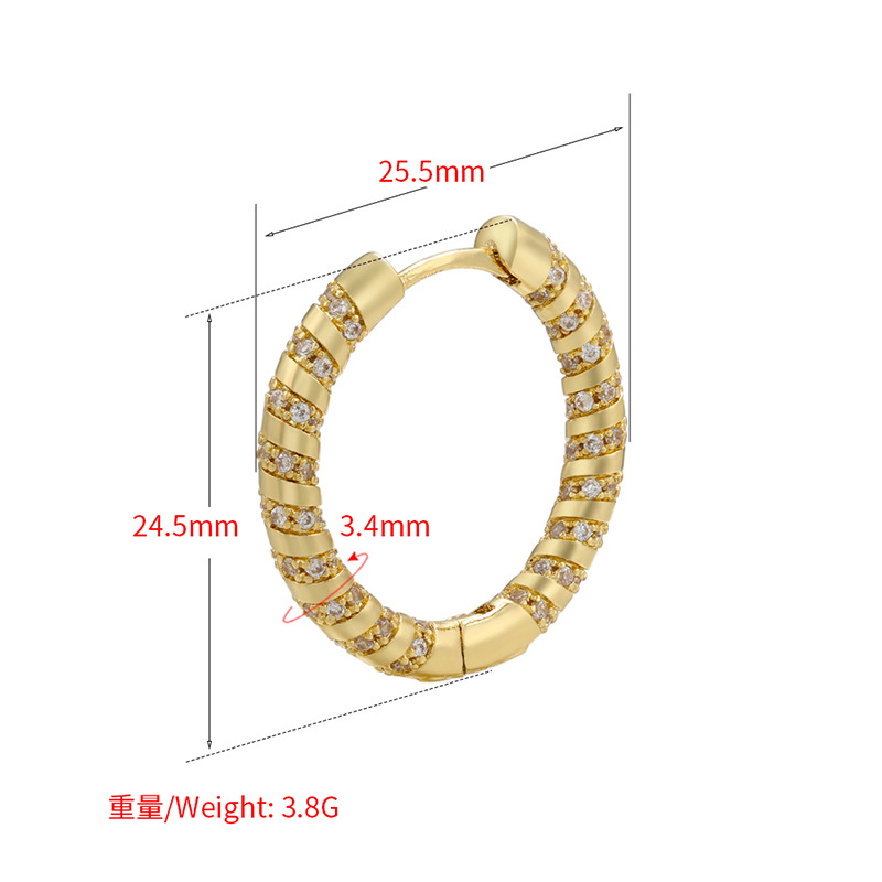 Boucles D&#39;oreilles Cercle Arc-en-ciel Zircon Coloré Rétro En Gros Nihaojewelry display picture 8