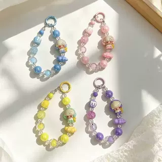 新款小公仔手机链多巴胺卡通手绘珠串珠手机挂件可批发盲盒挂饰