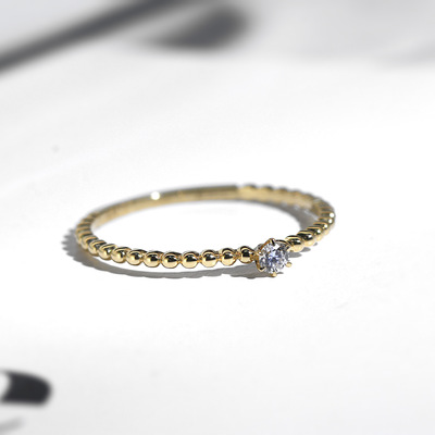 Simplicity au750 Diamonds Ring Ladies 18K Gold jewelry 9k Rose Gold Ring Platinum Morsang Diamond ring
