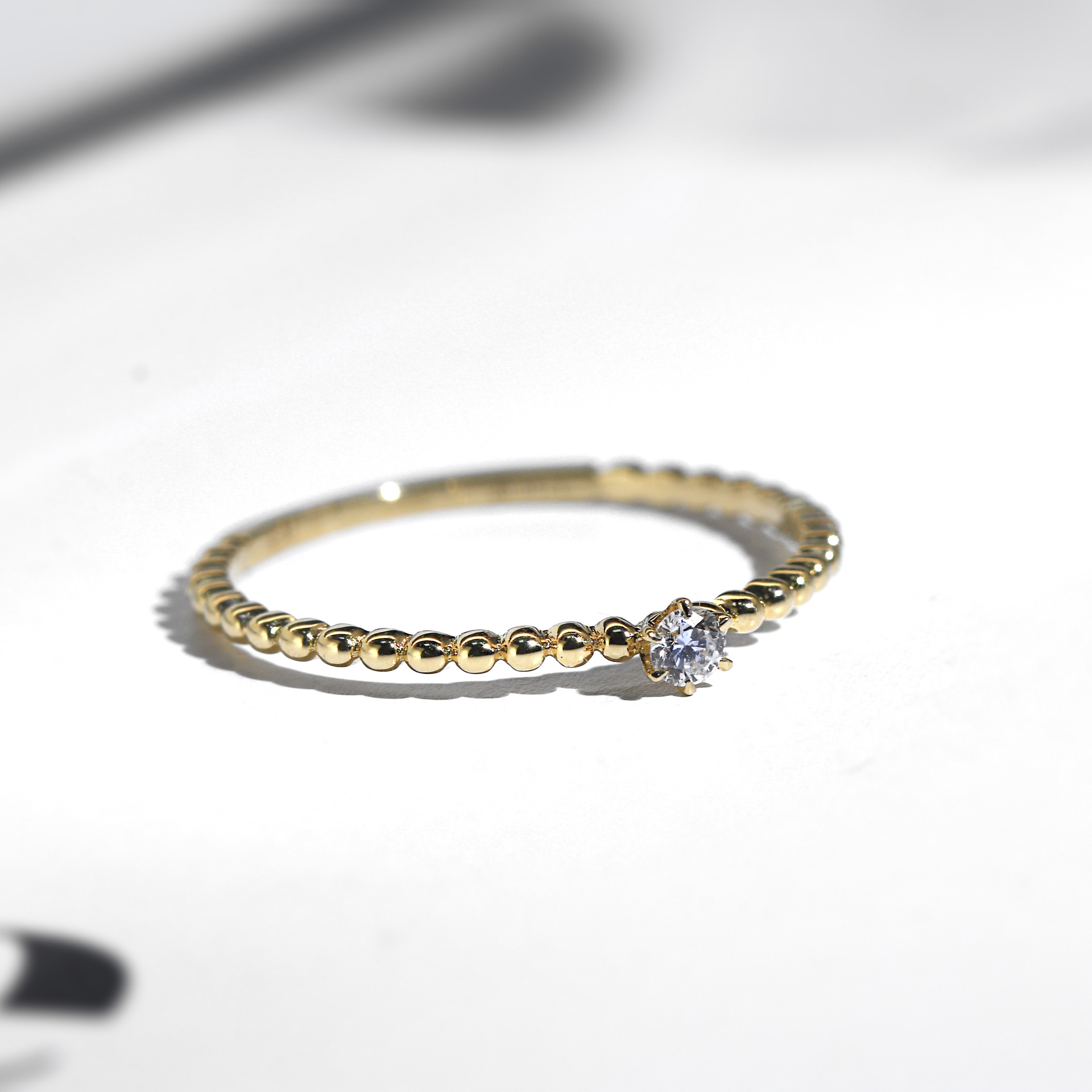 Simplicity au750 Diamonds Ring Ladies 18K Gold jewelry 9k Rose Gold Ring Platinum Morsang Diamond ring