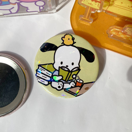 Cartoon Sanrio Cute Kouromi Kt Cat Tinplate Cute Couple Decoration Badge Blind Box