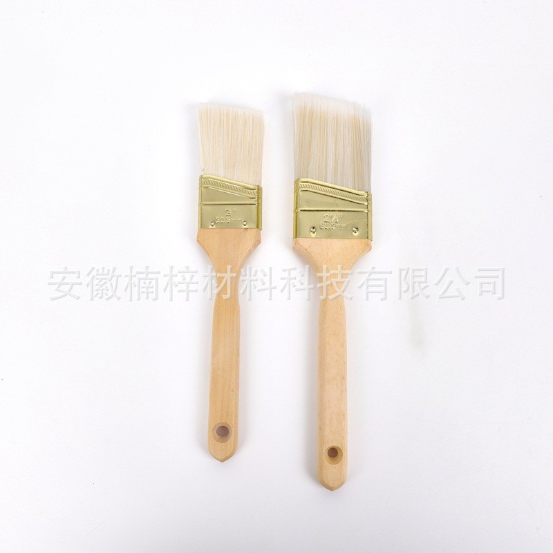 油漆刷厂家直售批发黄白丝油漆刷子斜头刷毛家装刷墙涂装工具毛刷
