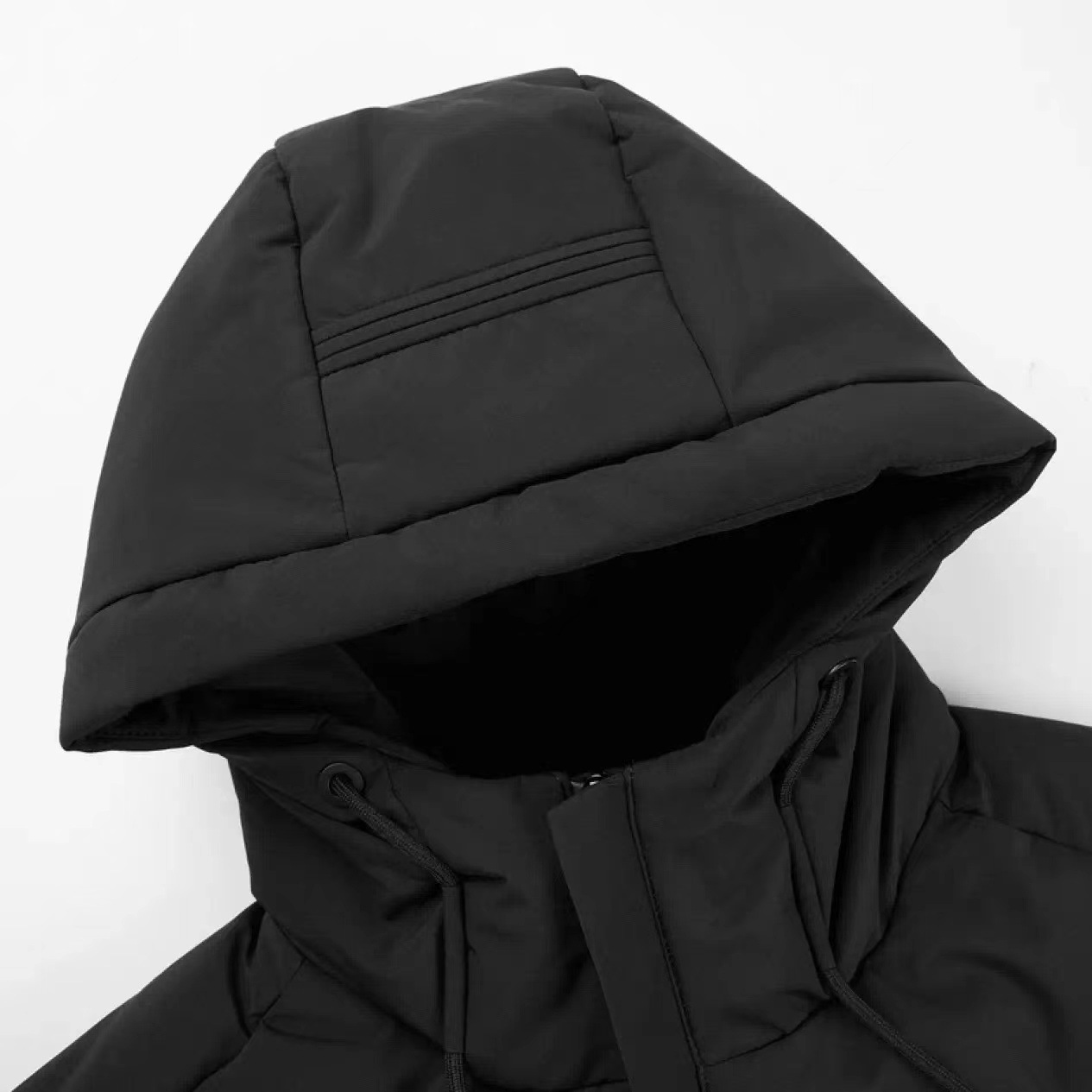 Invierno simple elegante color sólido abajo chaqueta de los hombres de longitud media casual abajo chaqueta con capucha caliente chaqueta de los hombres abajo