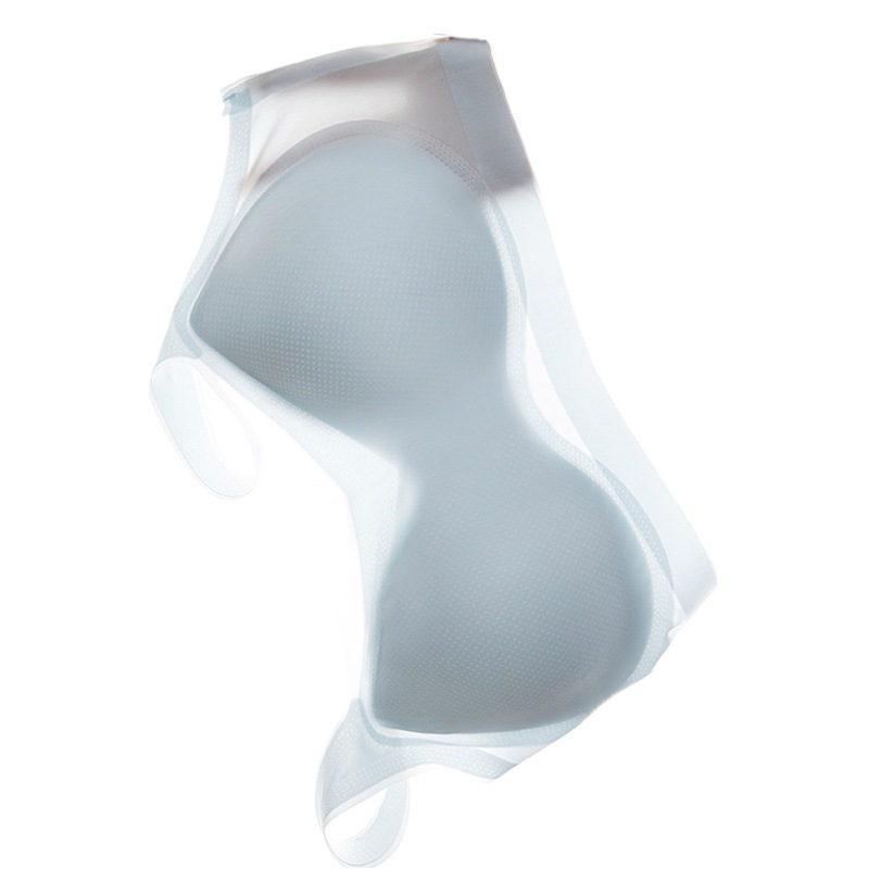 Taza fija delgada de verano, ropa interior sin costuras de seda de hielo para mujer, sueño sin anillo de acero, pechos grandes, sujetador cómodo estilo chaleco pequeño
