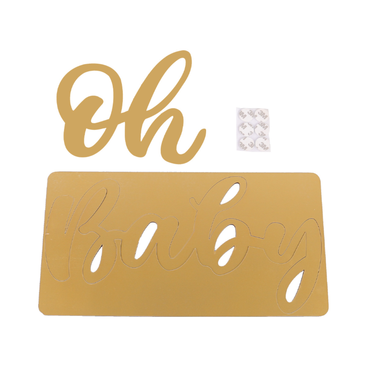 Romántico Tanabata Oh Baby Decoración de madera Día de San Valentín Propuesta sorpresa Diseño de escena Atmósfera Accesorios de tiro