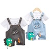 Summer summer clothing, overall, children's set, Korean style, with short sleeve
