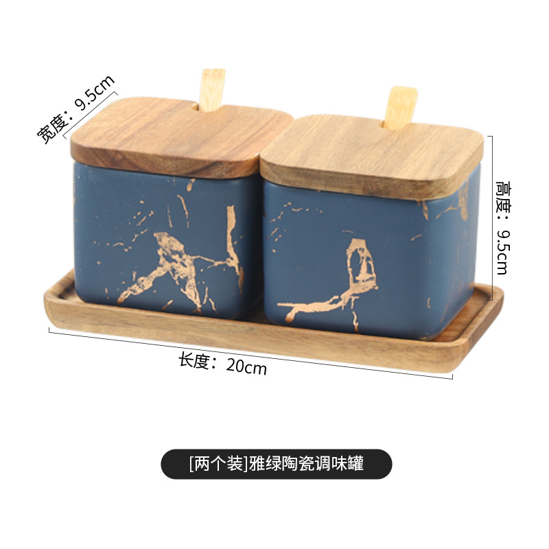 Cerámica de lujo ligera condimento nórdico conjunto de botellas de condimento domésticas al por mayor