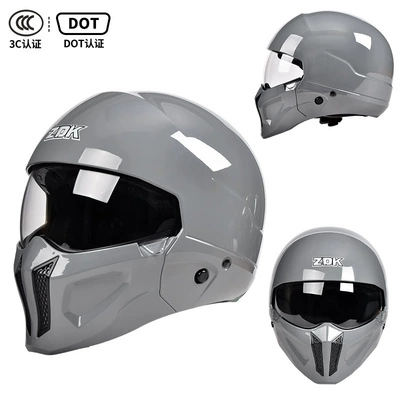 Motorcycle Safety Supplies – Helmet - cement-gray-scorpion-ii-hd-mirror-m-suitable-for-head-circumference-55-56