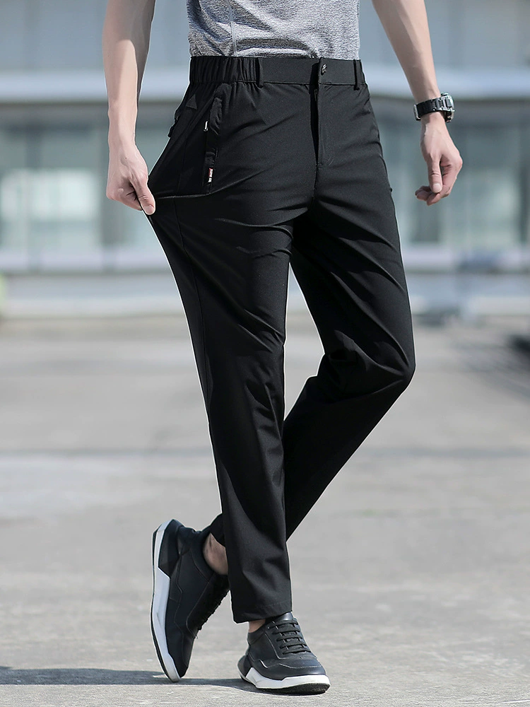 Спортивные мужские брюки Rush на открытом воздухе Быстросохнущие брюки из ледяного шелка Мужские дышащие брюки для альпинизма на открытом воздухе Свободные повседневные брюки больших размеров для мужчин