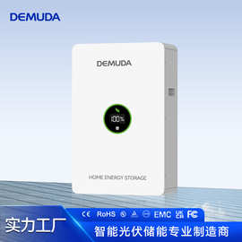 家庭储能电源10kwh 51.2v-48v太阳能发电壁挂式储能磷酸铁锂电池