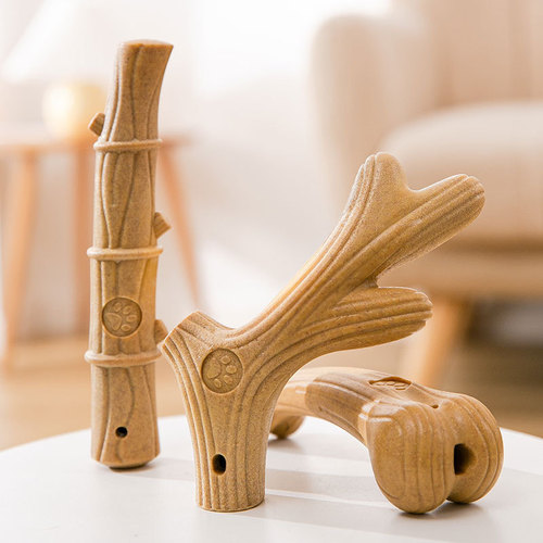 Dog teething toy wood plastic antler stick small, medium and large dog corgi dogfight bite-resistant boredom relief training pet toy
