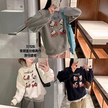 预33126蕾丝拼接（奥利绒）卡通甜美卫衣-不退换