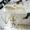 Realistic skeleton, decorations, halloween, spider, scorpion