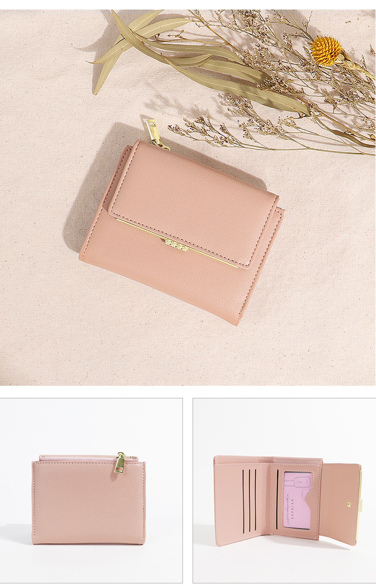 All Seasons Season Women's Solid Color Pu Leather Buckle Wallets