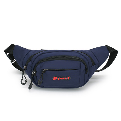 Korean style multifunctional sports waist bag cycling chest bag canvas shoulder bag wallet men's mobile phone waist bag