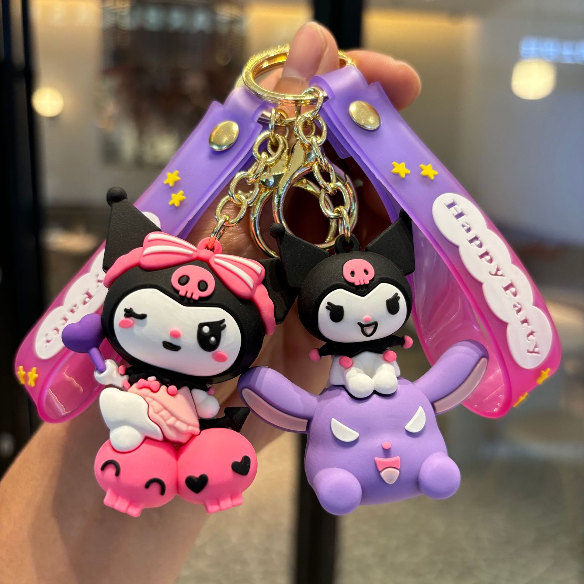Caricatura Sanrio Colomi Keychain pvc muñeca colgante para atrapar al bebé pequeño regalo llavero adornos al por mayor