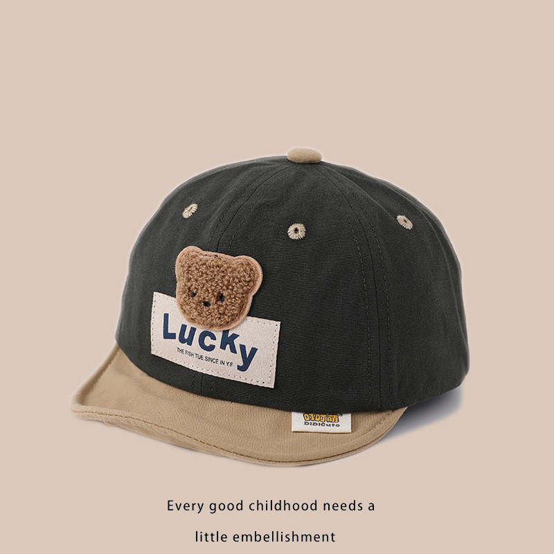 Sombreros bebés primavera y otoño lindos osos bebés varones sombreros de pato de verano niñas sombreros de béisbol de borde suave delgados