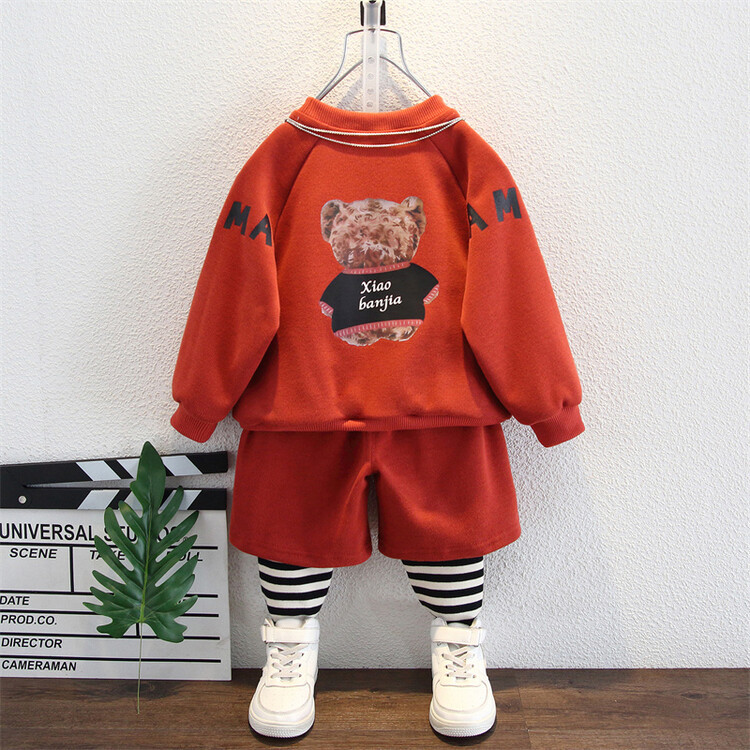 Ragazzi Stripe 2024 Primavera e Autunno Nuovo Bello Esplosivo Street Due Pezzi Set per Abbigliamento per Bambini_voghion.com