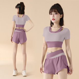 Yoga Clothes for Women 2025 Summer New Professional Pilates Training Morning Running Fitness Suit Sports Tops for Women