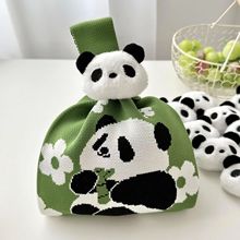 宽窄巷子周边伴手礼袋子成都熊猫爷爷针织包包女生拎包编织礼品袋
