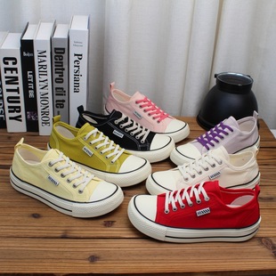 2025 Summer Breathable Wide Mango Toe Elastic Band Front and Back Hip Canvas Shoes Women's Lightweight Breathable White Sneakers