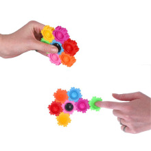 创意减压手指积木陀螺泡泡乐旋转指尖陀螺拼插组合儿童玩具礼物