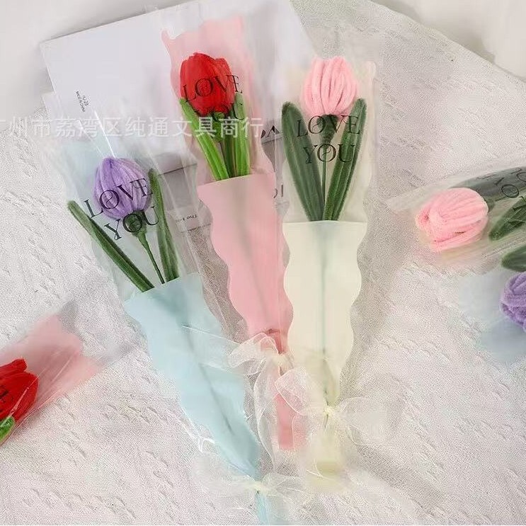 教师节扭扭棒花朵母亲节三八节情人节创意礼物郁金香花束节日仪式|undefined