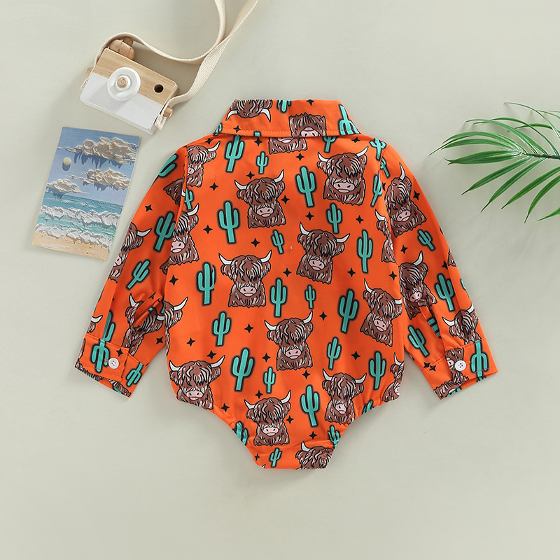 Fashion Geometric Printing Cotton Baby Rompers display picture 3