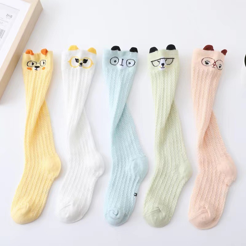 Anti-mosquito socks three-dimensional cartoon baby socks combed cotton mesh breathable wholesale baby stockings