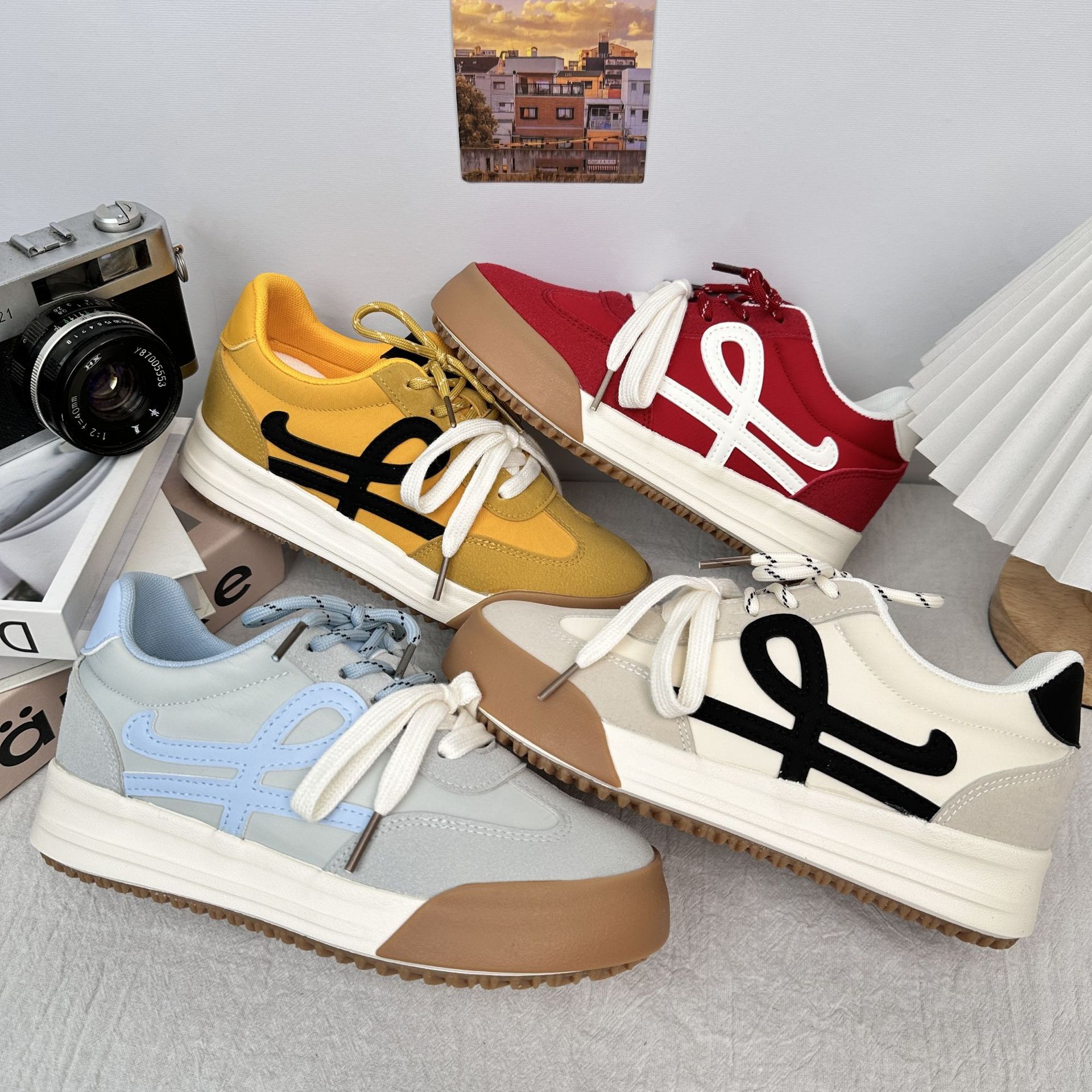 6649 Calzado de entrenamiento alemán de estilo escolar de estudiante 2025 primavera todo-fósforo suela suave zapatos cómodos zapatos de suela gruesa