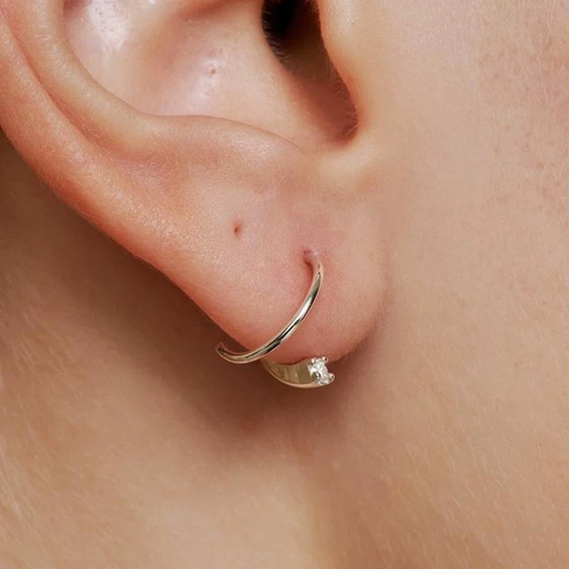 Minimalist Geometric Diamond Drop Earrings For Women Elegant Design_voghion.com