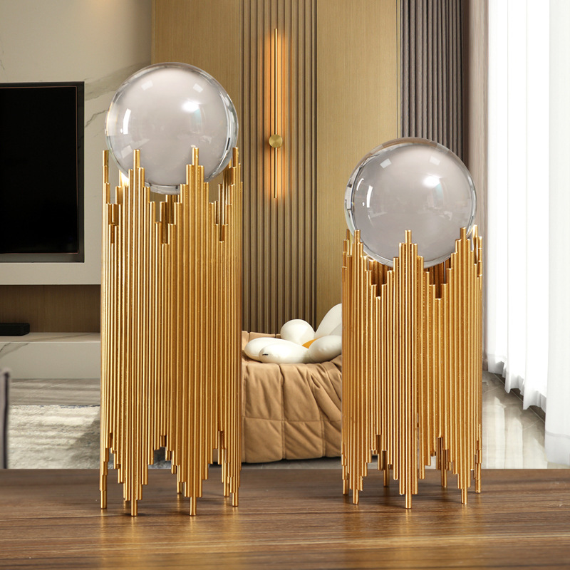 Light Luxury Crystal Balls Living Room TV Cabinet Wine Cabinet…
