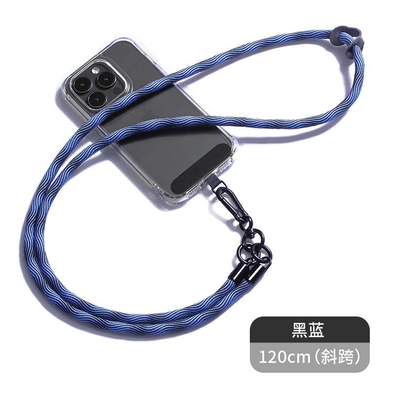 Cordón de teléfono móvil al por mayor crossbody ajustable avanzado Halter muñeca tejida Sling back clip caja del teléfono móvil correa de cordón