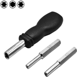 Nintendo NGC N64 clip removal with screwdriver black sleeve 3.8 4.5mm hex combination disassembly tool