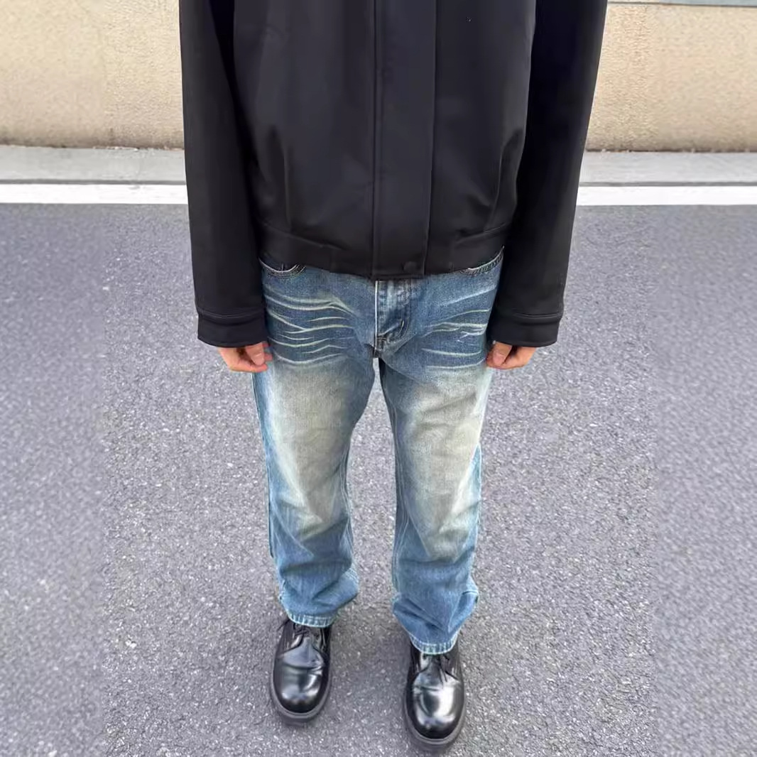 Independent Vintage 517 Bootcut Jeans American High Street Washed Distressed Cleanfit Casual Long Pants