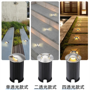 Side light LED buried light embedded courtyard floor light outdoor waterproof led trail light stair step spotlight