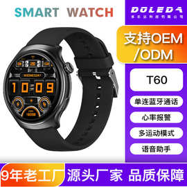 跨境新款T60智能手表心率血氧消息提醒蓝牙通话手表smartwatch