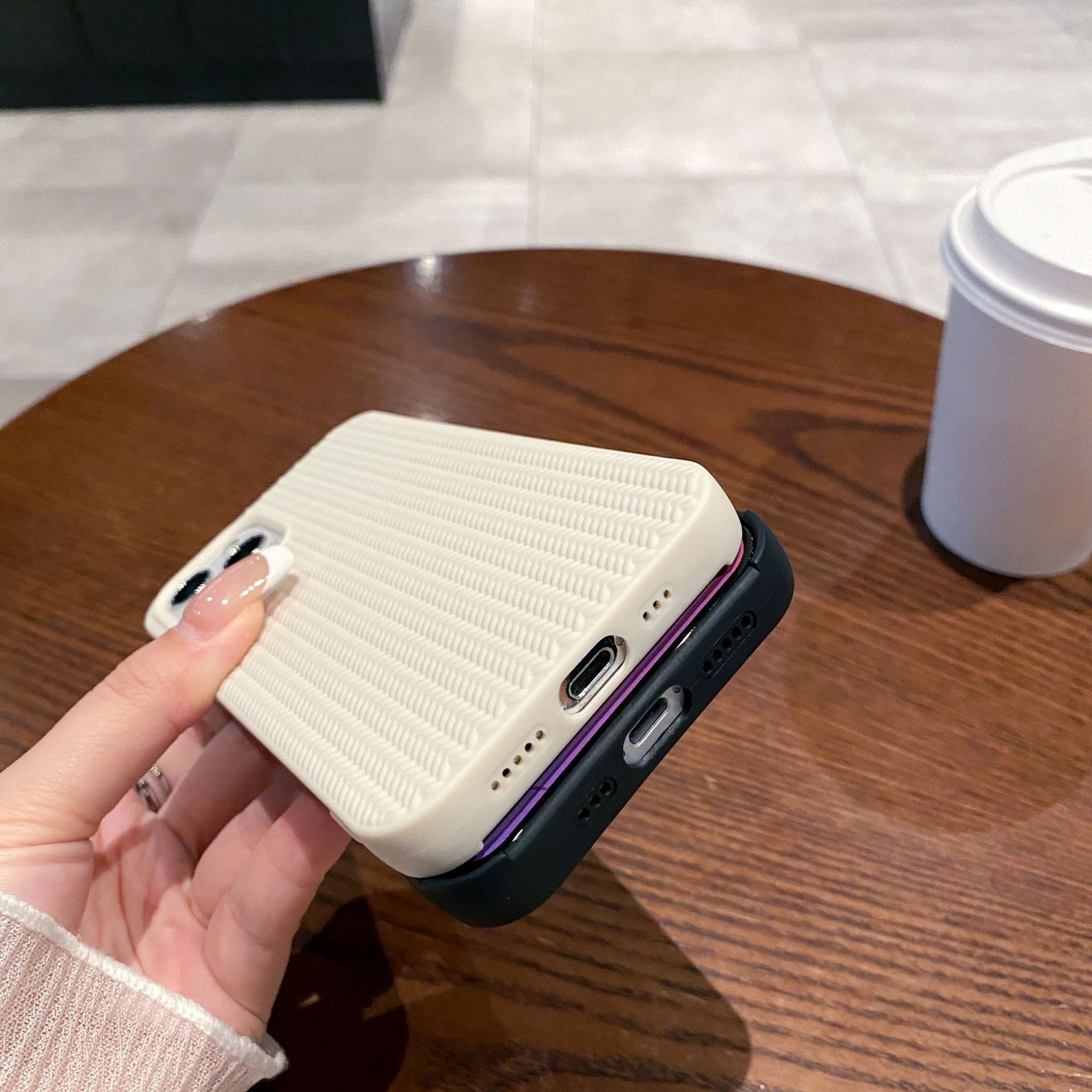 Woven Pattern Phone Case For Iphone 16 Pro Max 14 13 Protective_voghion.com